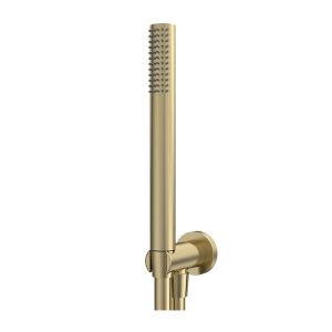 Tavistock Brushed Brass Round Single Function Handset Shower Kit
