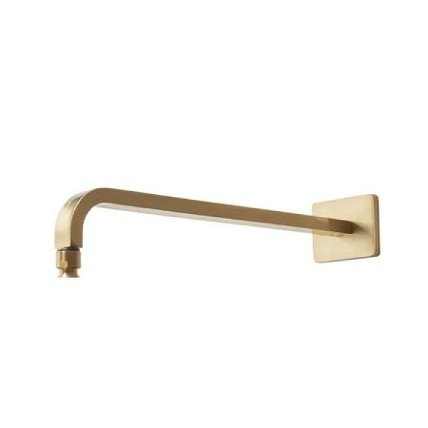 Tavistock Brushed Brass Square Wall Mounted Shower Arm