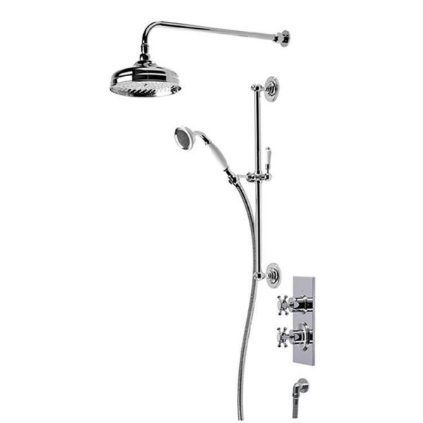 Roper Rhodes Cranborne Dual Function Shower System with Fixed Head and Riser Rail
