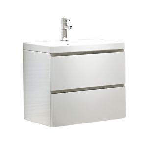 Synergy Linea 600mm White 2 Drawer Wall Hung Bathroom Unit