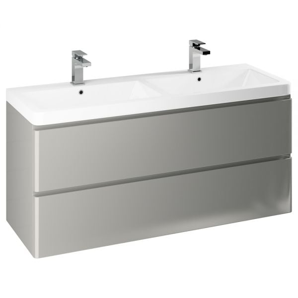 Synergy Linea 1200mm Grey Wall Mounted Double Bathroom Unit