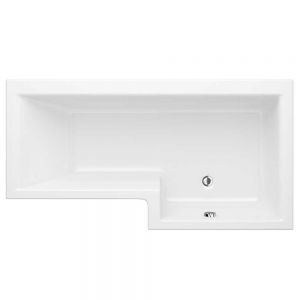 Synergy Elite 1675 x 850 0 Tap Hole Right Handed L Shape Reinforced Shower Bath Tub