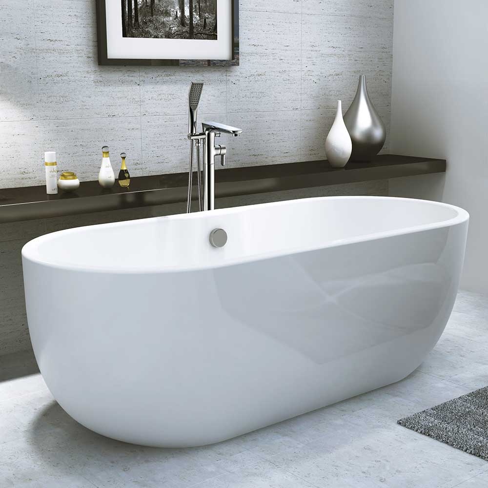 Synergy San Marlo 1415 x 750 0 Tap Hole Round Double Ended Freestanding Bath Tub SYFSB200A