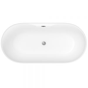 Synergy Kingston 1700 x 765 0 Tap Hole Round Double Ended Freestanding Bath Tub