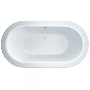 Synergy Pebble 1660 x 850 0 Tap Hole Round Double Ended Freestanding Bath Tub