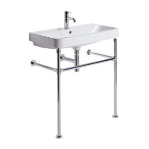 Roper Rhodes System 800 Rectangular One Tap Hole Basin and Chrome Washstand