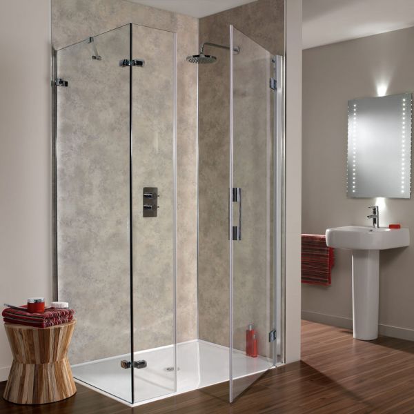 Showerwall Medium Corner Moonstone Waterproof Shower Panel Pack 1800 x 1200 #3