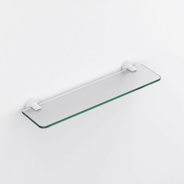 Sonia Tecno Project 500 Glass Shelf with White Fixings