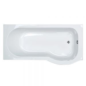 Synergy Zeya 1675 x 850 0 Tap Hole Right Handed P Shape Reinforced Shower Bath Tub