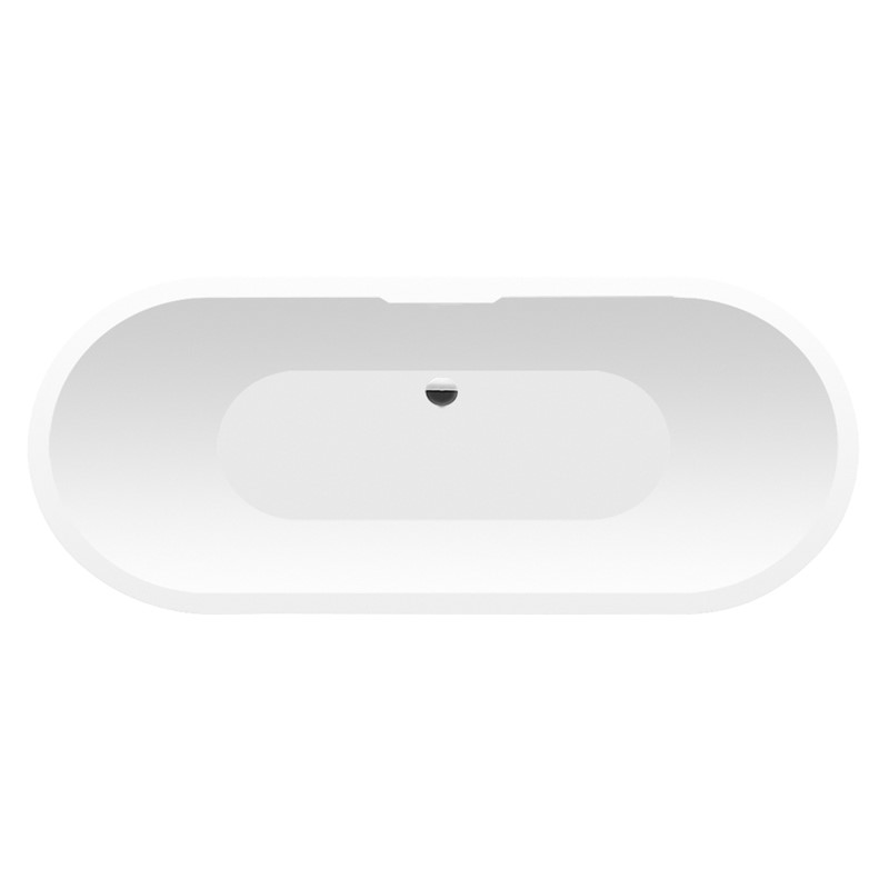 Synergy San Marlo 1800 x 750 0 Tap Hole Round Double Ended Freestanding