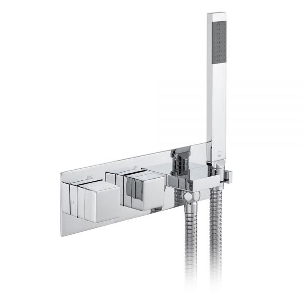 Vado Notion Chrome Two Outlet Thermostatic Shower Valve with Integrated Mini Kit