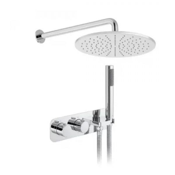 Vado Tablet Altitude Chrome 2 Outlet Thermostatic Shower Set