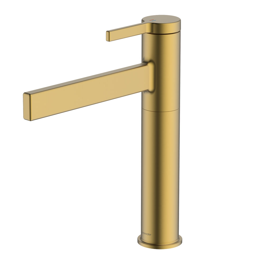 Clearwater Taku Single Lever Brushed Brass Monobloc Kitchen Sink Mixer Tap TAK10BB
