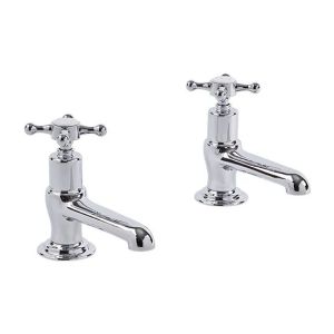 Tavistock Ashmore Chrome Cross Head Basin Pillar Taps
