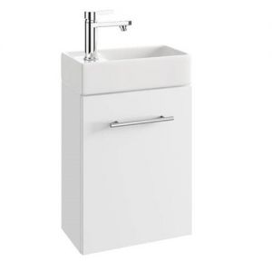 Tissino Angelo White 400mm Wall Hung Cloakroom Vanity Unit and Basin