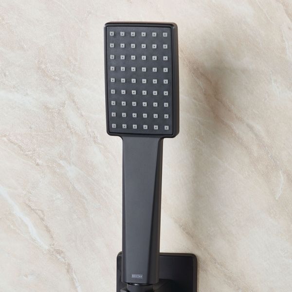 Bristan Tangram Matt Black 2 Outlet Shower Pack with Overhead Shower and Handset #6