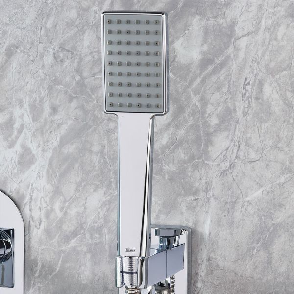 Bristan Tangram Chrome 2 Outlet Shower Pack with Overhead Shower and Handset #5