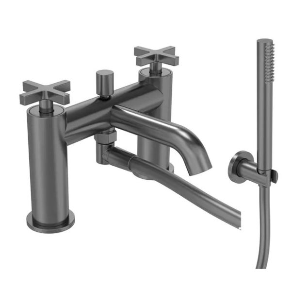 Tavistock Cohort Cross Gunmetal Bath Shower Mixer Tap