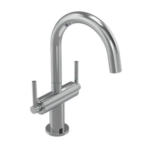 Tavistock Cohort Chrome Mono Duel Lever Basin Mixer Tap with Waste