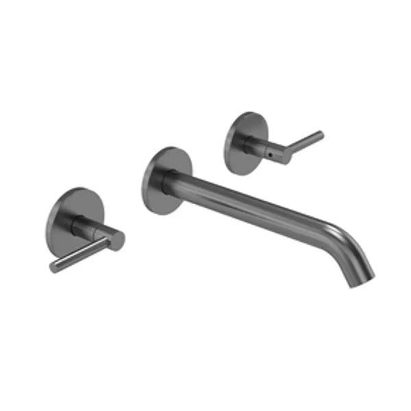 Tavistock Cohort Lever Gunmetal Wall Mounted 3 Hole Basin Mixer Tap