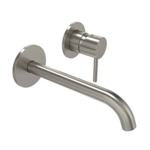 Tavistock Cohort Lever Stainless Steel Wall Mounted Basin Mixer Tap