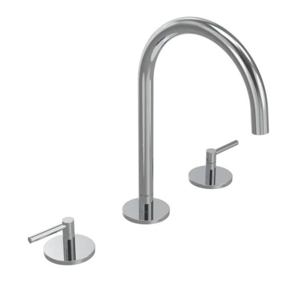 Tavistock Cohort Lever Chrome Deck Mounted 3 Hole Basin Mixer Tap with Waste