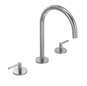 Tavistock Cohort Lever Chrome Deck Mounted Basin Mixer Tap with Waste