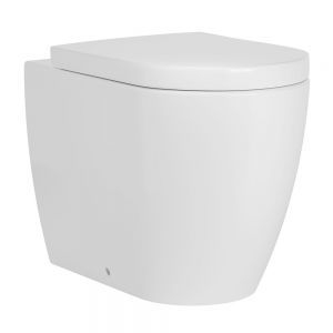 Tissino Davoli Matt White Rimless Back To Wall Toilet Pan with Seat