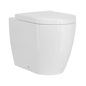 Tissino Davoli Gloss White Rimless Back To Wall Toilet Pan with Seat