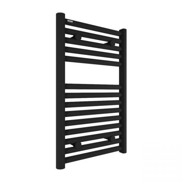 Tissino Hugo2 Towel Rail 652 x 400 Matt Black Factory Filled Electric
