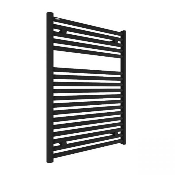 Tissino Hugo Towel Rail 812 x 600 Matt Black Factory Filled Thermo Electric