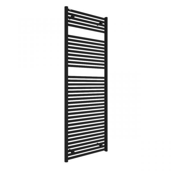 Tissino Hugo Towel Rail 1652 x 600 Matt Black Factory Filled Electric
