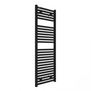 Tissino Hugo 400 x 1212mm Matt Black Electric Only Thermostatic Towel Rail