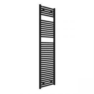 Tissino Hugo 400 x 1652mm Matt Black Electric Only Thermostatic Towel Rail