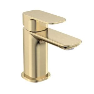 Tavistock Haze Brushed Brass Mono Basin Mixer Tap with Waste