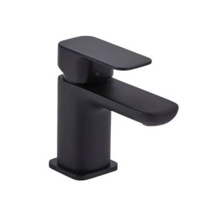 Tavistock Haze Black Mini Basin Mixer Tap with Waste