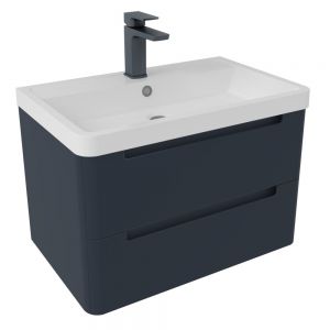 Hartland Monza 600 Shadow Grey Wall Hung Vanity Unit and Polymarble Basin