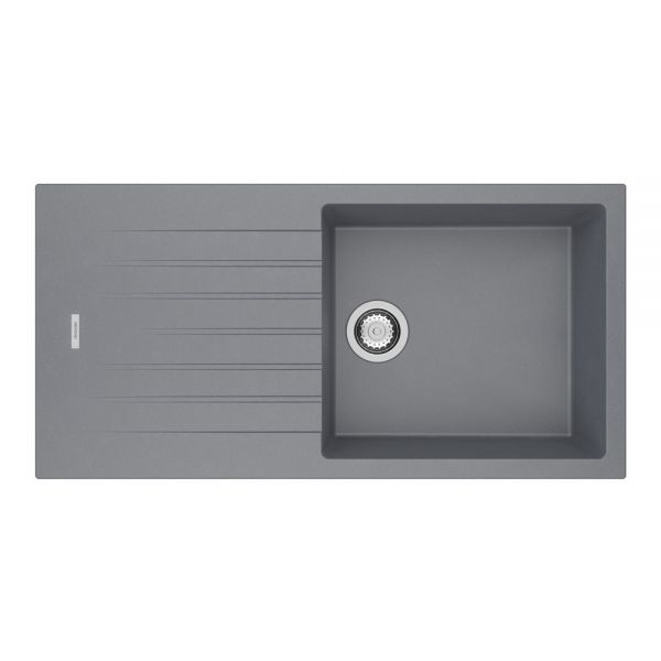 Clearwater Tivoli 1 Large Bowl Inset Croma Granite Kitchen Sink with Drainer 1000 x 500