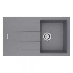 Clearwater Tivoli 1 Bowl Inset Croma Granite Kitchen Sink with Drainer 860 x 500