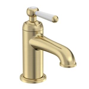 Tavistock Lansdown Brushed Brass Mono Lever Basin Mixer Tap with Waste