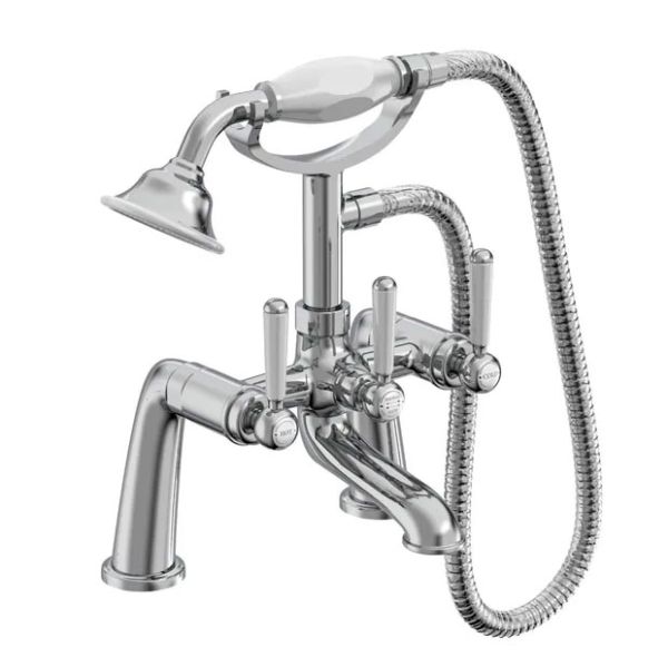 Tavistock Lansdown Chrome Lever Bath Shower Mixer Tap