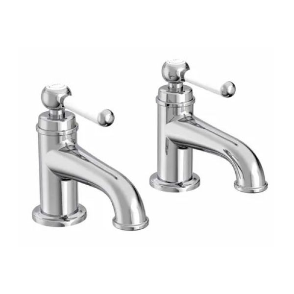Tavistock Lansdown Chrome Lever Basin Pillar Taps