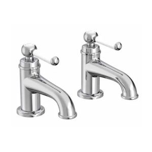 Tavistock Lansdown Chrome Lever Basin Pillar Taps