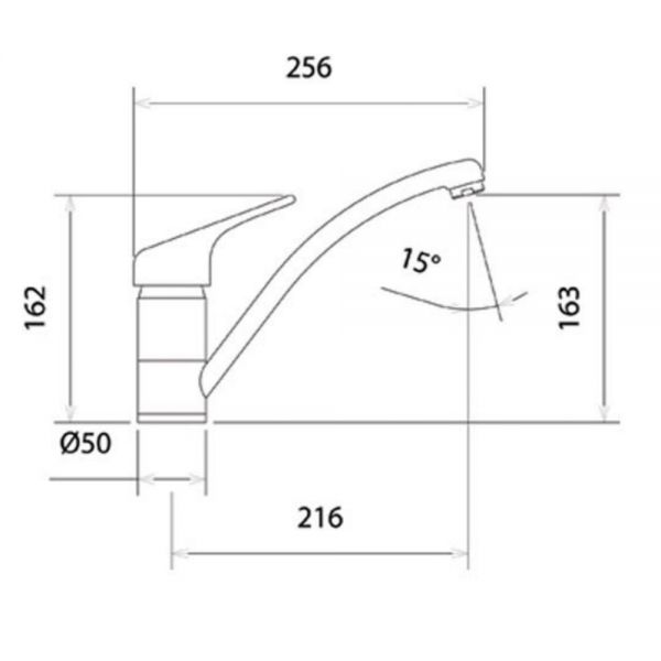 JTP Topmix Chrome Kitchen Mixer Tap #2