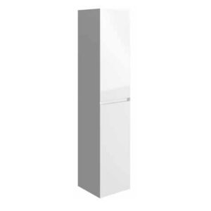 Tissino Mozzano 1660mm Gloss White Tall Wall Hung Bathroom Storage Unit