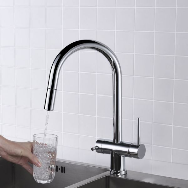 Clearwater Toledo Chrome Filtered Water Pull Out Kitchen Sink Mixer Tap #2