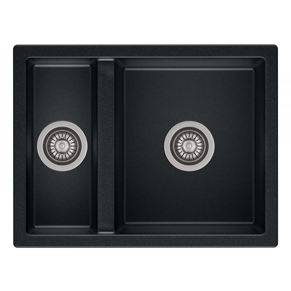 Reginox Toulon Black 1.5 Bowl Granite Kitchen Sink 600 x 460mm