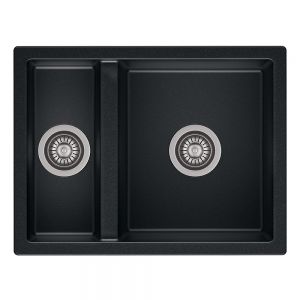 Reginox Toulon Black 1.5 Bowl Granite Kitchen Sink 600 x 460mm