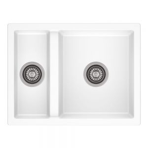 Reginox Toulon White 1.5 Bowl Granite Kitchen Sink 600 x 460mm