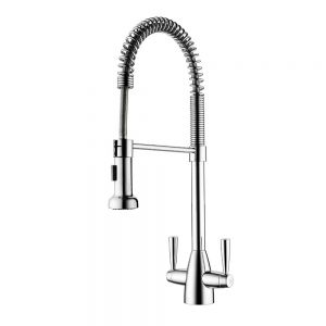 Clearwater Tutti Pro Dual Lever Chrome Pull Out Kitchen Sink Mixer Tap